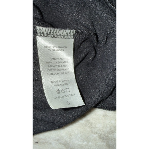 altar'd state Women's Black Off Shoulder Embroidered Sleeve Top, Size Small - Picture 8 of 11